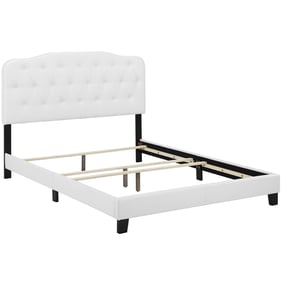 Modway Furniture Amelia White Faux Leather King Bed