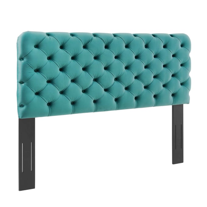 Modway Furniture Lizzy Teal Velvet Twin Headboard MOD-6030-TEA