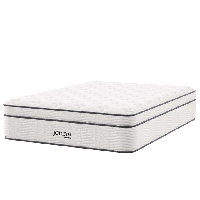 Modway Furniture Jenna White 14 Inch Full Innerspring Mattress MOD-6083-WHI