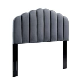 Modway Furniture Veronique Charcoal Velvet King Cal King Headboard