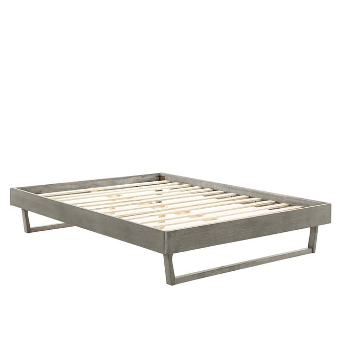 Modway Furniture Billie Gray Wood Full Platform Bed Frame MOD-6213-GRY