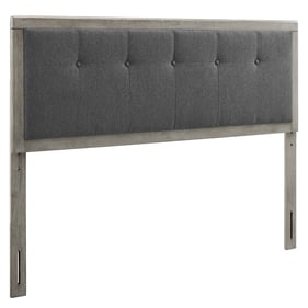 Modway Furniture Draper Gray Charcoal Fabric King Headboard