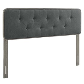 Modway Furniture Collins Gray Charcoal Fabric Tufted King Headboard