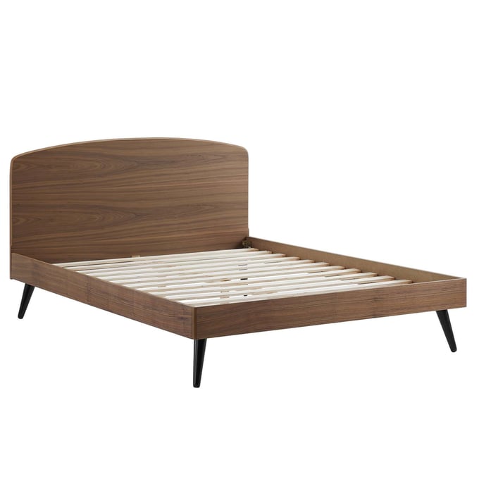 Modway Furniture Bronwen Walnut Queen Platform Bed MOD-6254-WAL