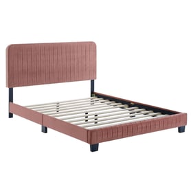 Modway Furniture Celine Dusty Rose Velvet Full Platform Bed