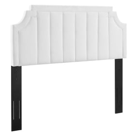 Modway Furniture Alyona White Velvet Tufted King Cal King Headboard