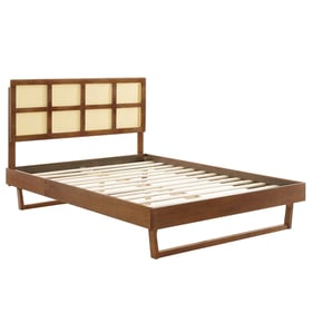 Modway Furniture Sidney Walnut King Platform Bed With Angular Legs