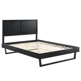 Modway Furniture Alana Black Wood King Platform Bed with Angular Frame