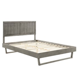 Modway Furniture Alana Gray Wood King Platform Bed with Angular Frame