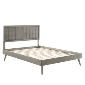 Modway Furniture Alana Gray Wood Twin Platform Bed with Splayed Legs