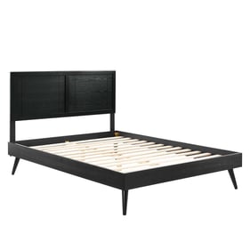 Modway Furniture Marlee Black Full Platform Bed with Splayed Legs