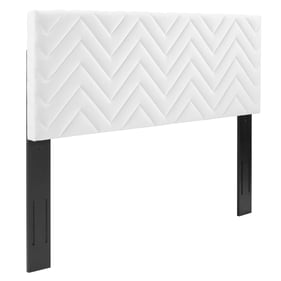 Modway Furniture Mercy White Velvet King Cal King Headboard