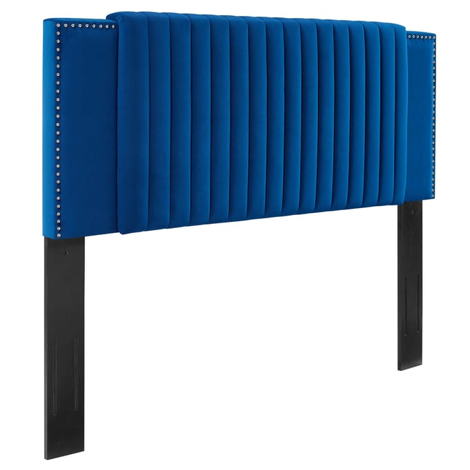 Modway Furniture Felicity Navy Velvet Twin Headboard MOD-6661-NAV