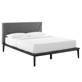 Modway Furniture Dakota Black Gray Queen Platform Bed