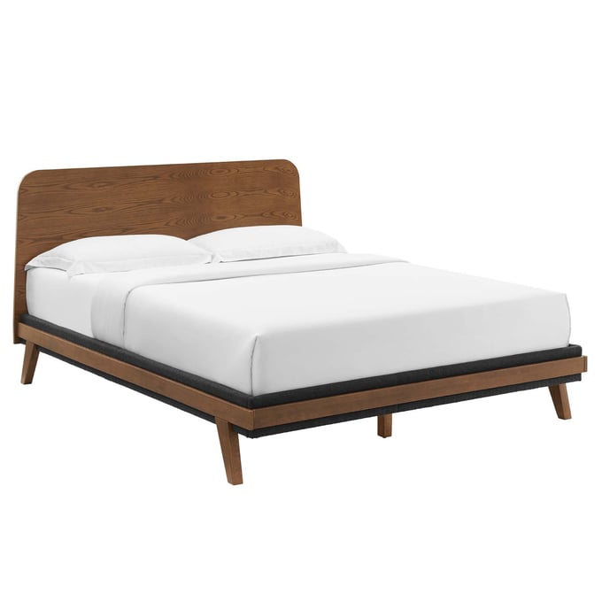 Modway Furniture Dylan Walnut Queen Platform Bed MOD-6675-WAL