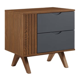 Modway Furniture Dylan Walnut Gray Dylan Nightstand