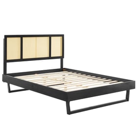 Modway Furniture Kelsea Black Full Platform Bed with Angular Legs