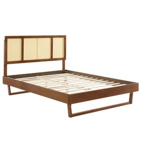 Modway Furniture Kelsea Walnut King Platform Bed with Angular Legs