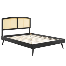 Modway Furniture Sierra Black Full Platform Bed With Splayed Legs