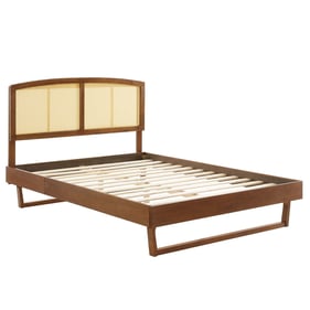 Modway Furniture Sierra Walnut King Platform Bed With Angular Legs