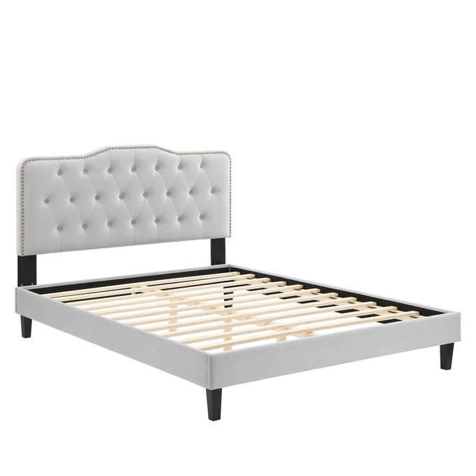 Modway Furniture Amber Light Gray Twin Platform Bed MOD-6780-LGR