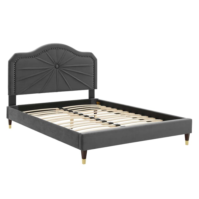 Modway Furniture Portia Charcoal King Platform Bed MOD-6916-CHA