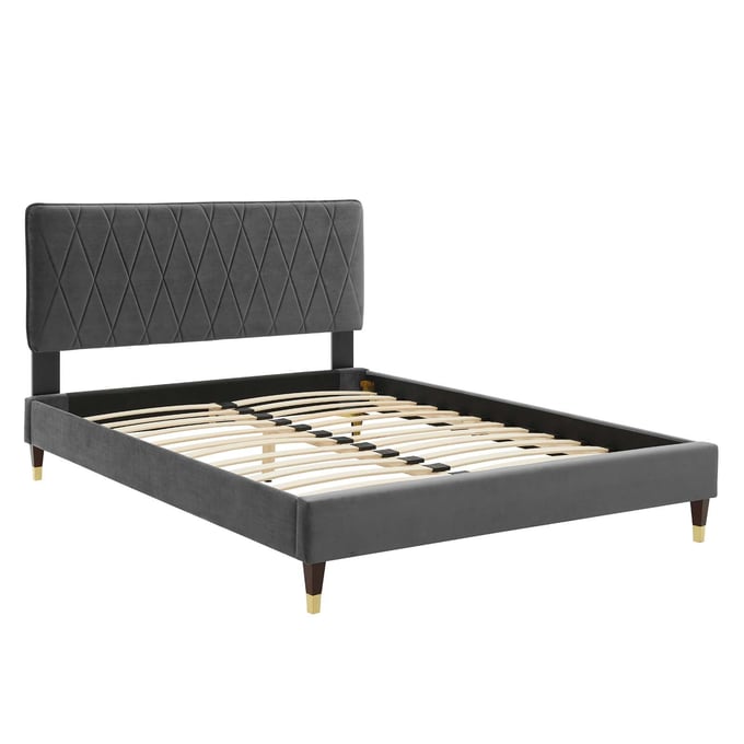 Modway Furniture Phillipa Charcoal King Platform Bed MOD-6929-CHA