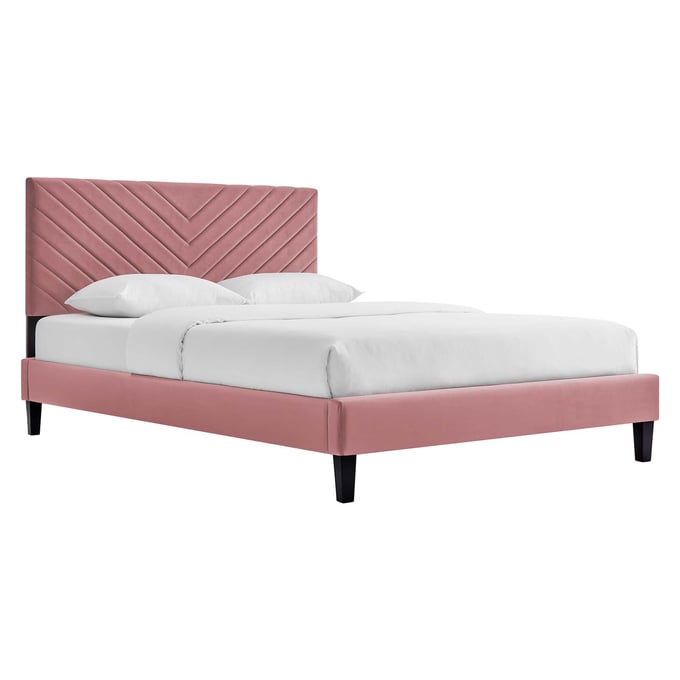 Modway Furniture Roxanne Dusty Rose Twin Platform Bed MOD-7042-DUS