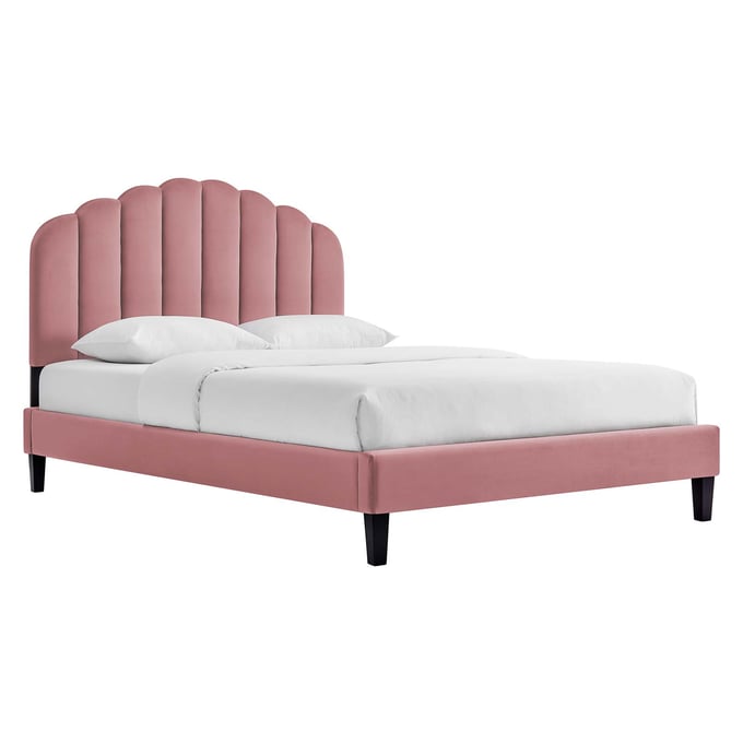 Modway Furniture Daisy Dusty Rose Twin Platform Bed MOD-7043-DUS