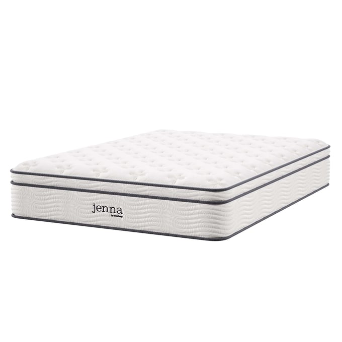 Modway Furniture Jenna White 12 Inch Innerspring Full Mattress MOD-7088-WHI