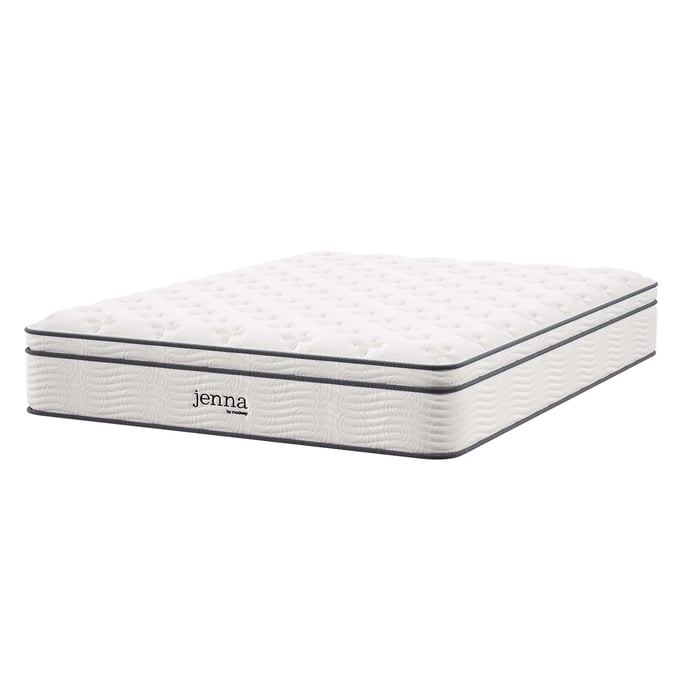 Modway Furniture Jenna White 12 Inch Innerspring Queen Mattress MOD-7089-WHI