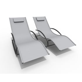 Moda Furnishings Gray Two Lounge Chairs