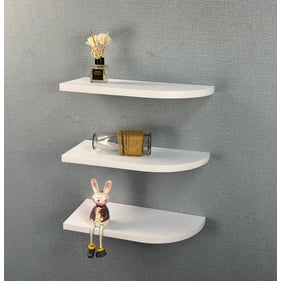 Moda Furnishings White Wall Shelf Wall Art - 3.93 x 16.93