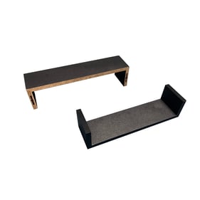 Moda Furnishings Black Wall Shelf Wall Art - 18.89 x 24.8