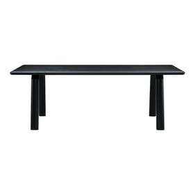 Moes Home Malibu Black Solid Wood Dining Table