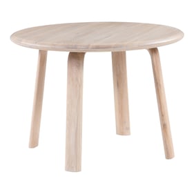 Moes Home Malibu White Wash Solid Wood Round Dining Table