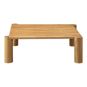 Moes Home Post White Square Coffee Table