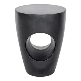 Moes Home Aylard Black Concrete Outdoor Stool