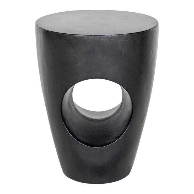 Moes Home Aylard Black Concrete Outdoor Stool MOE-BQ-1003-02