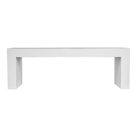 Moes Home Lazarus White Outdoor Bench