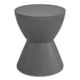 Moes Home Hourglass Grey Round Outdoor Stool