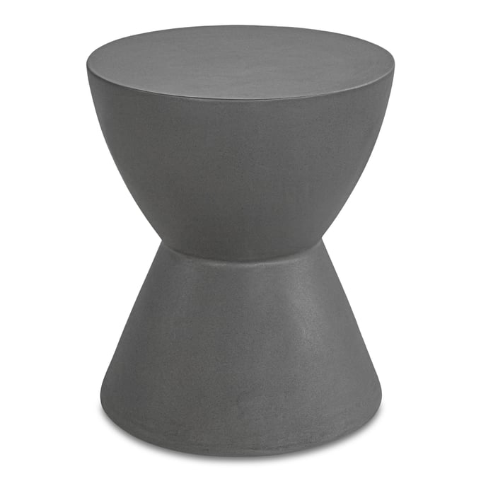 Moes Home Hourglass Grey Round Outdoor Stool MOE-BQ-1022-25