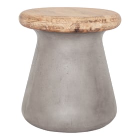 Moes Home Earthstar Grey Round Outdoor Stool