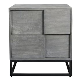 Moes Home Felix Grey 2 Drawers Night Stand