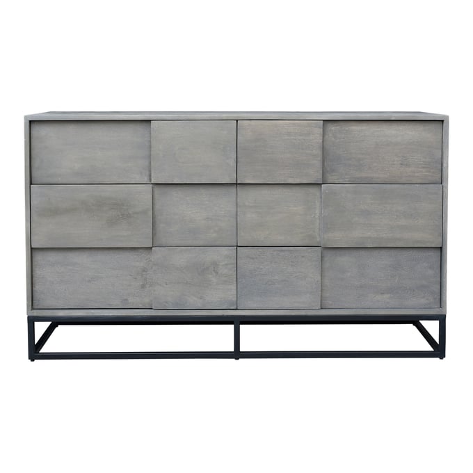 Moes Home Felix Grey Wood 6 Drawer Dresser MOE-BV-1007-15