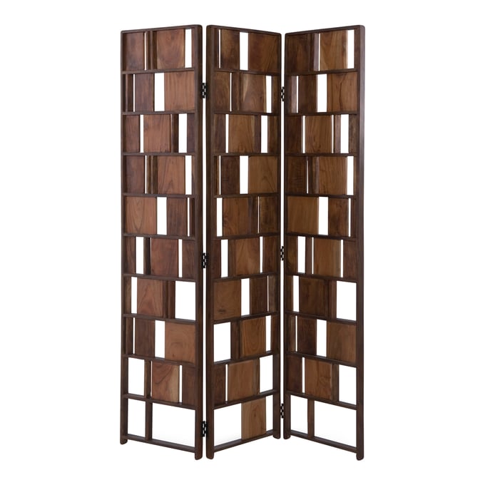 Moes Home Brown 3 Panel Screen MOE-BZ-1015-37