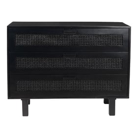 Moes Home Ashton Black 3 Drawers Chest