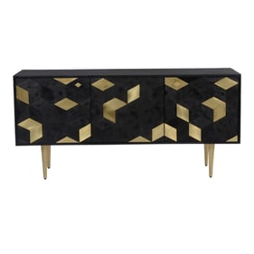 Moes Home Sapporo Black Iron Plywood Sideboard