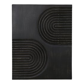 Moes Home Passages Black Carved Wood Wall Art