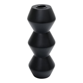 Moes Home Sequence Black Wooden Candle Holder